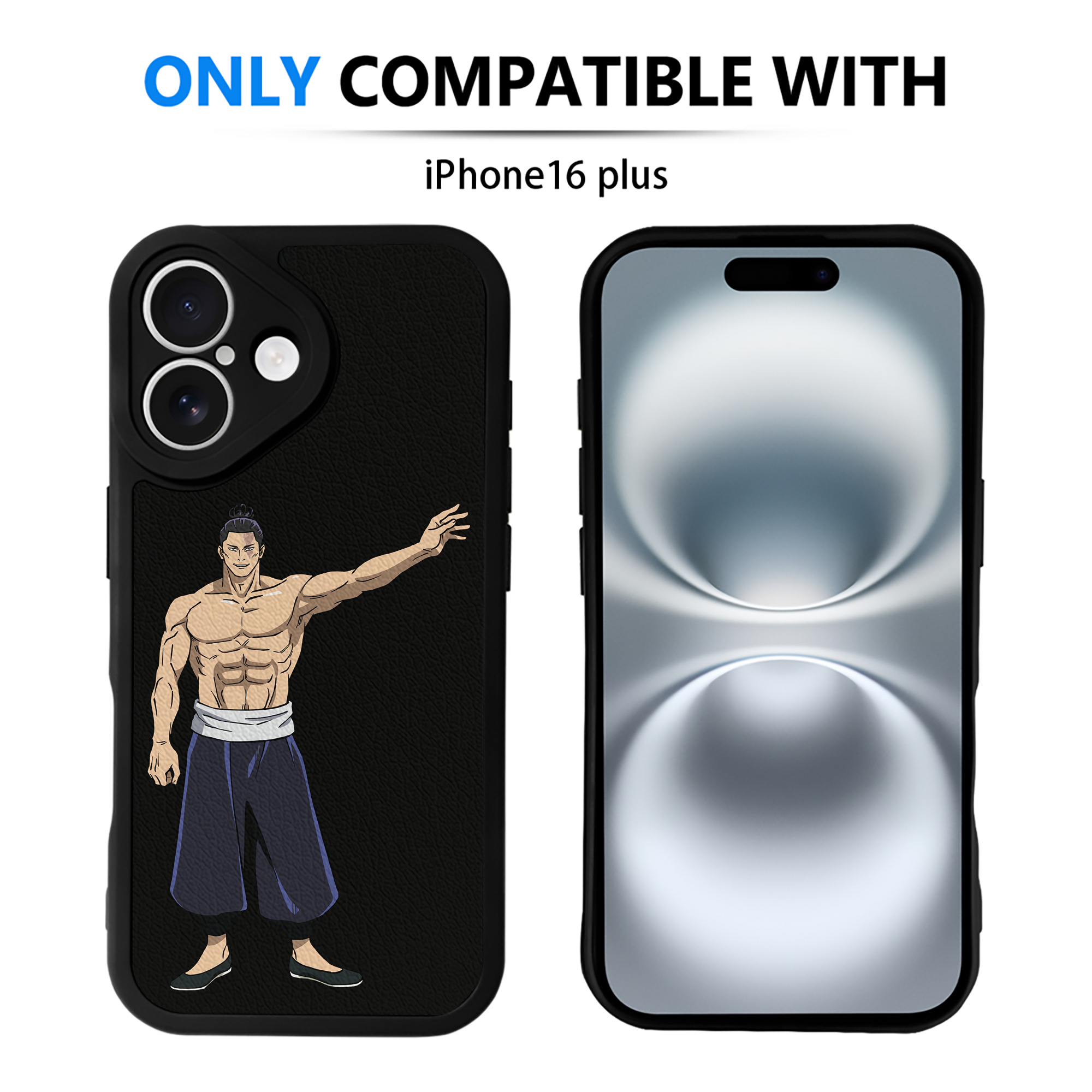（画像用） 呪術廻戦 Jujutsu Kaisen 【iPhone 16シリーズ対応】シリコンスマホケース（レザー調） 材質：シリコン